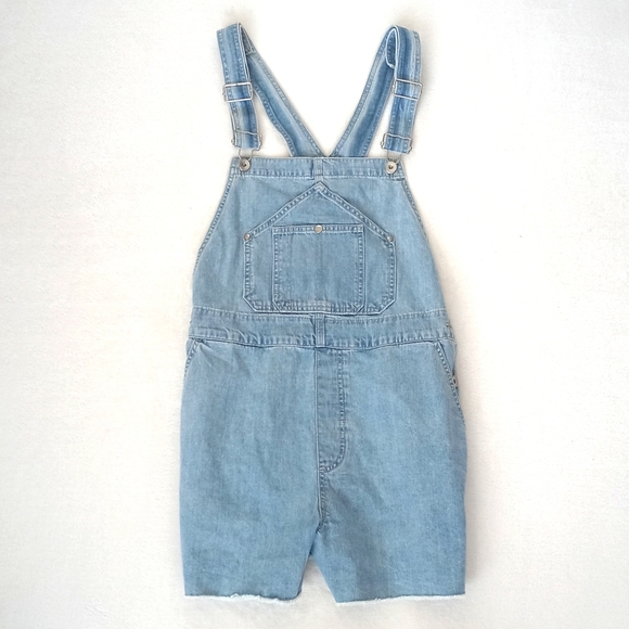 Rag & Bone Light Wash Denim Blue Dungarees Short Overalls/ Jumper L ($295) NWT - Picture 16 of 16